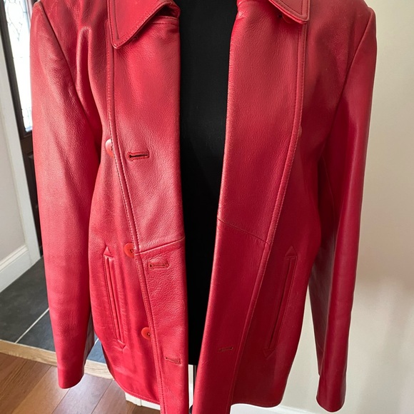 Ralph Lauren Jackets & Blazers - Vintage Ralph Lauren Red leather coat